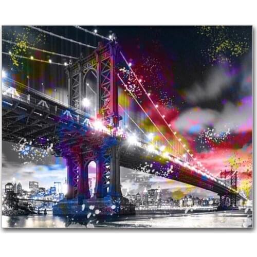 New diamond embroidery 5d painting, city landscape, diy diamond painting, cross stitch, 3D, diamond mosaic kit, pattern, puzzle