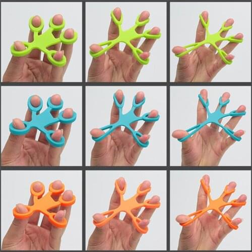 NEW 1PCS New Fitness Hand Finger Trainer Pull Ring Band Tension Tool Strength Exerciser Training Finger Rehabilitation Trainer