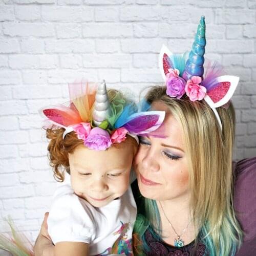 Cute Halloween Baby Horn Head Hoop Children Birthday Party Hairband Kid Headband Cosplay Headdress Hair Accessories