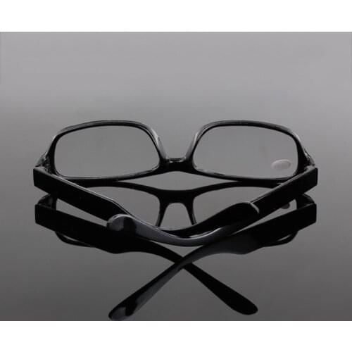 Men Women Hyperopia Glasses Clear Lens Light Whole Plastic Frame Glasses Resin Reading Glasses Black 1.0 to 4.0 R100