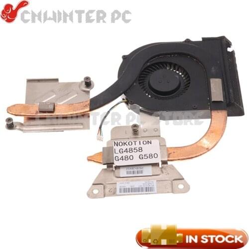 NOKOTION LG4858 For Lenovo G480 G580 Laptop cooling heatsink with fan Assembly Radiator Cooler