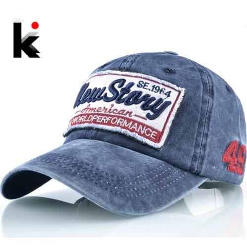 Washed Denim Baseball Caps Women Brand Dad Snapback Hats For Men Outdoor Sports Cotton Bones Fashion Hip Hop Casquette Patch Hat