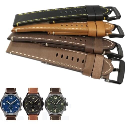 22mm T116617A T106417A High Quality Genuine Leather Watchband Strap for T106 Watch man