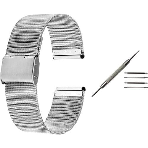 18mm 20mm Milanese Watchband for DW (Daniel Wellington) Men Women Watch Band Stainless Steel Strap Bracelet with Tool Spring Bar