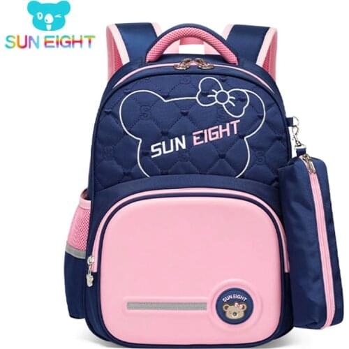SUN EIGHT New Arrival Children Backpack School Bags For Girls First Class Waterproof Nylon Christmas present