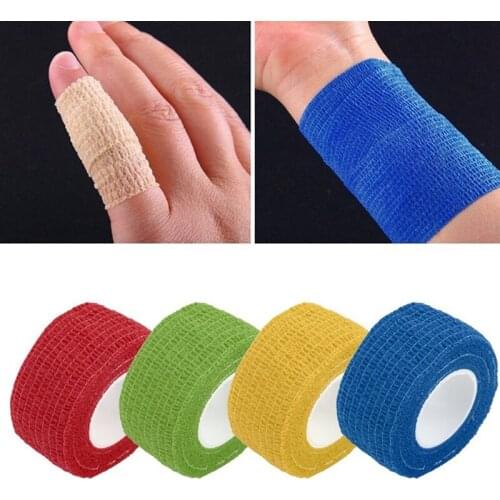 2.5cm-10cm First Aid Self Adherent Wrap Nonwoven Cohesive Self Adhesive Elastic Bandage Colorful Knee Elbow Medical Sports Tape
