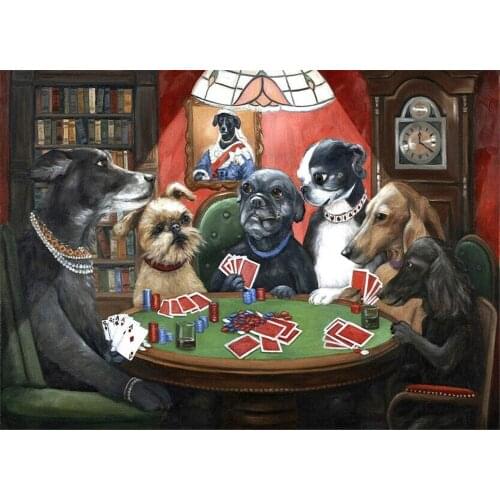 Dogs Playing Poker Art Home Wall Decorations for Bedroom Living Room Paintings Canvas Prints