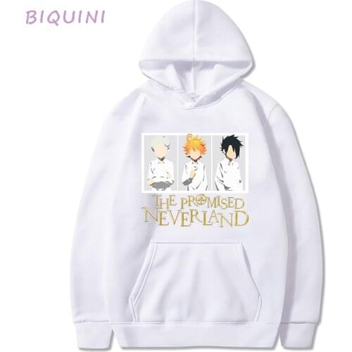 Janpanese Anime The Promised Neverland Hoodie Anime Emma Norman Ray Graphic Sweatshirt Unisex Pullover Women Toppies
