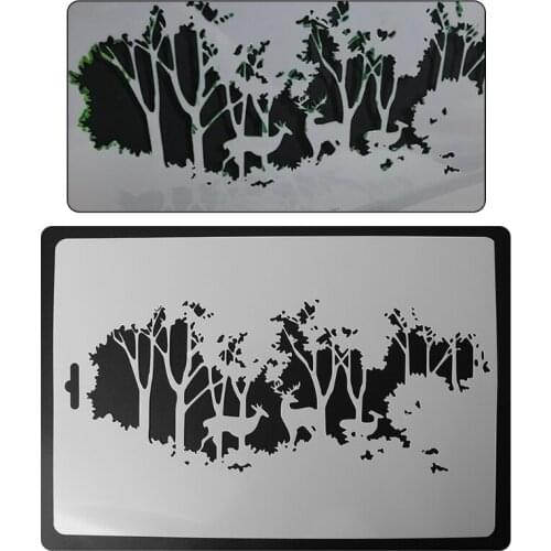 Cake Cookie Stamping Mold Decoration Spray Stencil Hollow Wall Painting Template