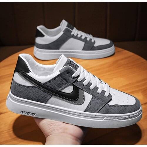 Men Shoes fashion Leather Loafers Breathable Autumn lace up comfortable Casual Shoes Outdoor Men Sneakers shoes