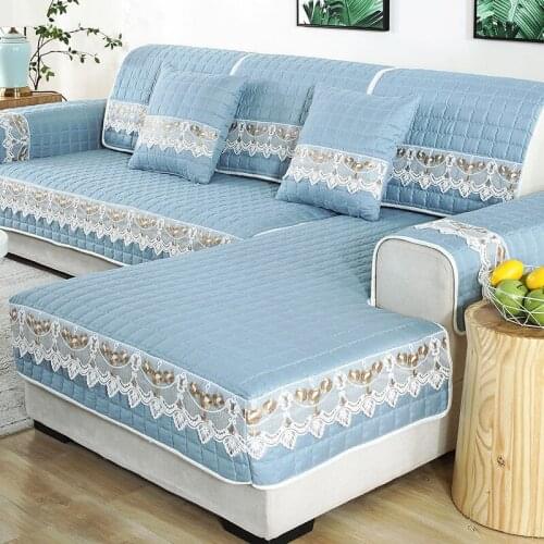 Universal Sofa Cushion Four Seasons Fabric Non Slip Modern Simple Thickened Cover Sofa European Style Sofa Covers Pillowcases