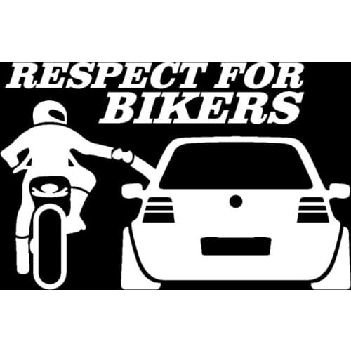 652F 13x20cm 3D Respect for c.clists Waterproof Reflective Biker Motorcycle Car Auto Accessoires Sticker Decal Funny Vinyl On
