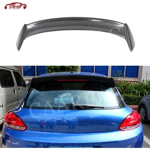 Carbon Fiber Rear Spoiler Trunk Roof Wings O Style for Volkswagen VW Scirocco Standard 2009-2013 Not for R Car FRP Spoiler