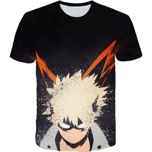 NEW Hot Anime My Hero Academia Boku no hero Shirts 3D Print T shirt Hipster Cosplay Unisex tshirt Casual Boys Skateboard Hip-Hop