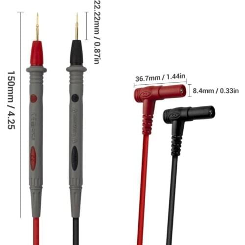 203F 1 Pair Universal Needle Tip Probe Test Leads Pin Digital Multimeter Multi Meter Tester Lead Wire Pen 1000V 20A