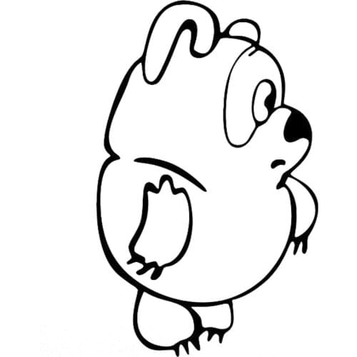 10.1cm*16.2cm Bear Animal Cartoon Stickers Decals Vinyl Car Styling Black/Silver S3-6144