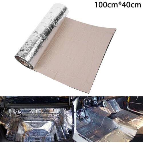 100x40cm 6mm Car Soundproof Deadening Heat Noise Insulation Warm Foam Mat Sound Thermal Proofing Pad