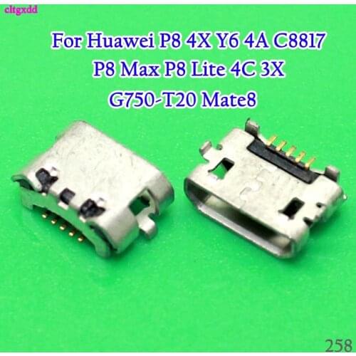 20PCS/Lot Micro USB Charging Port Dock Connector Socket For Huawei P8 4X Y6 4A C8817 P8 Max P8 Lite 4C 3X Pro G750-T20 Mate8