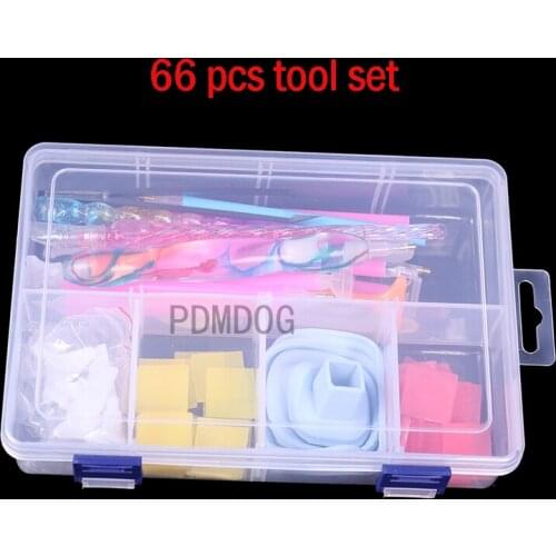 66pcs/Set 5D Square Round Diamond Painting Tools And Accessories Kits Pen Clay Style Diamond Embroidery Box Sets
