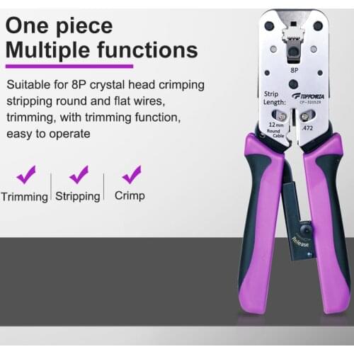 RJ45 Crimper RJ45 Crimping Vertical Tool Hand Network Tools Kit Modular Plugs Connector Networking Computer Cable Crimpe Plier