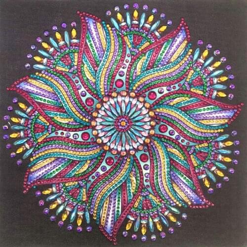 1 PCS Colorful Flower 5D Special Shaped Diamond Painting Embroidery Needlework Rhinestone Crystal Cross Crafts Stitch Kit DIY