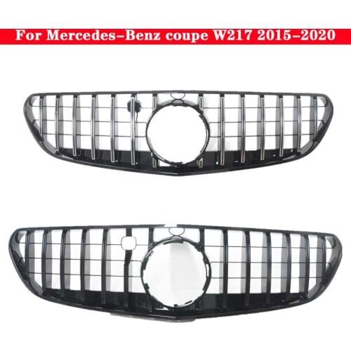For Mercedes-Benz S-Class coupe W217 2015-2020 Car styling Middle grille ABS plastic GT front bumper Center Grille vertical bar