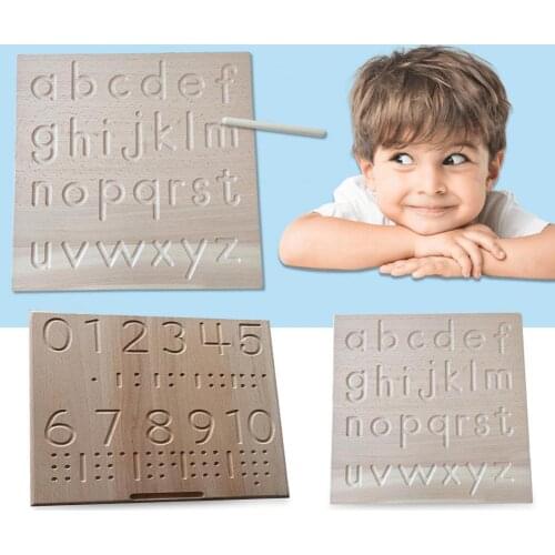 Cognitive Writing Board Wood English Alphabet Number Cognitive Writing Board Kids Early Developing intelligence Educational Toys