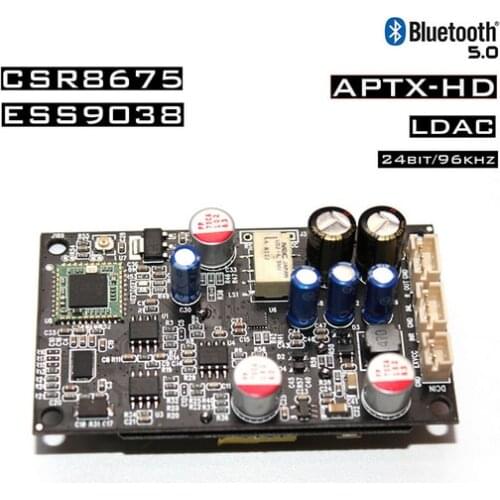 ES9038 CSR8675 Bluetooth 5.0 Receive Decode Support LDAC/APTX 24bit/96Khz With Isolated Power Regulator Module