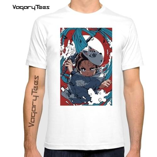 Funny anime tshirt men casual Water Breath Kamado Tanjirou Demon Slayer Kimetsu no Yaiba manga t shirt unisex streetwear tee