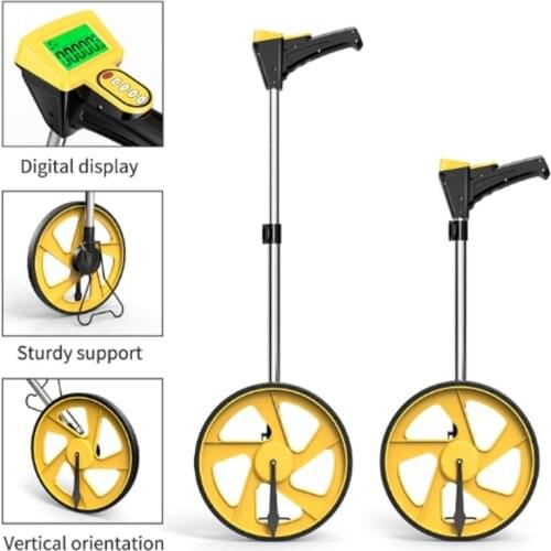 Measuring Wheel Collapsible with Kickstand Cloth Carrying Bag Measurement to 10,000 Feet Distance Digital LCD Display