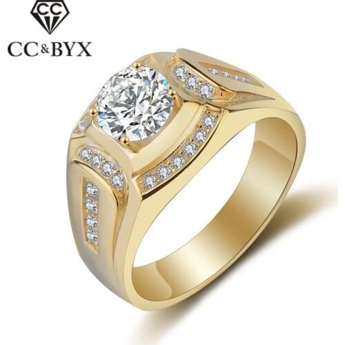CC Ring Men Classic Cubic Zirconia Bridegroom Wedding Jewelry Domineering Business Luxury Jewelry Anel Drop Shipping CC2113