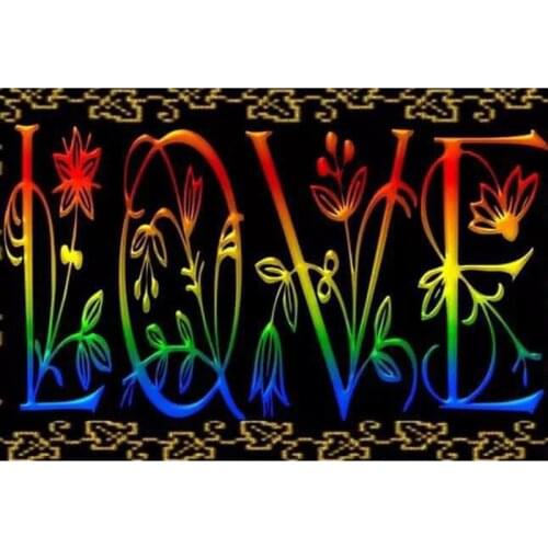 5D DIY diamond painting "LOVE" Full square/round Embroidery Pattern Cross stitch kits mosaic wall stickers