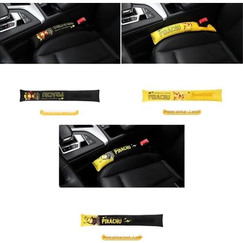 Pokemon Pikachu Car Leak-proof Strip Cute Cartoon Car Seat Side Slot Plug Decoration Mobile Phone Anti-dropping Car Gap Clip