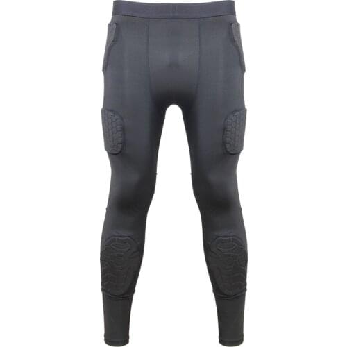 Professional Rugby Mens Soccer Goalkeeper Training Pants American Football Pads Workout Adult Ftness Knee Guard Safety Trousers