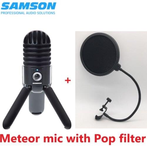 Professional Samson Meteor Mic USB Cardioid Studio Microphone With 3 Fold-Back Legs Gaming Microphone Streaming Recording MIC