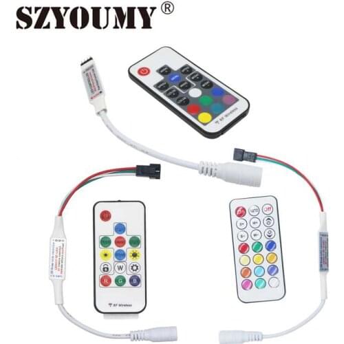 SZYOUMY Dream Color Controller 14 / 21 Keys DIY 17 Key RF Remote Control DC5V-24V 300 Kinds of Changes Effects For WS2811 Strip