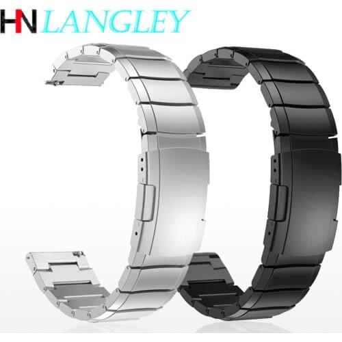 20mm 22mm Stainless Steel Strap for Samsung Active Watch 42mm Gear S3 S2 Classic Bands for Huami Amazfit GTR Bip Huawei GT Band