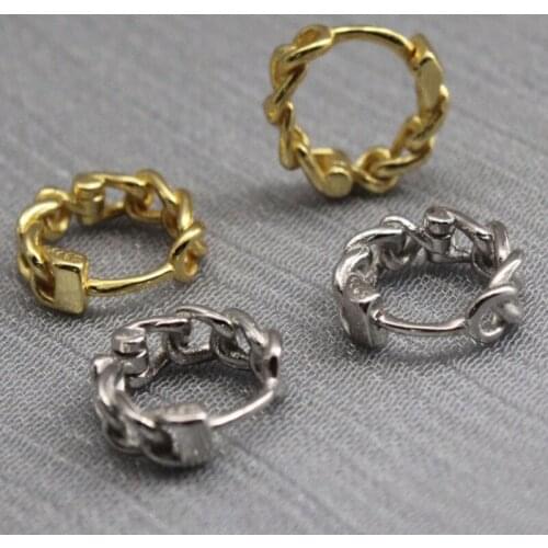 Hollow Out Gold Small Hoop Earrings Real 925 Sterling Silver Round Circle Hoop Earrings For Women Wedding Party Jewelry