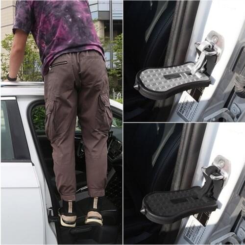 Foldable Auxiliary Pedal Aluminium Alloy Safety Hammer Car Accessories For Kia Ceed Jd Picanto Rio 3 4 Sorento Soul Sportage 3 4