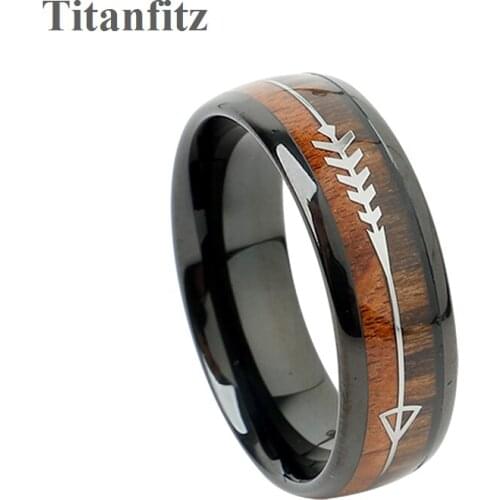 Arrows meteorolites 100% black tungsten carbide ring men 8mm jewelry wedding band finger rings
