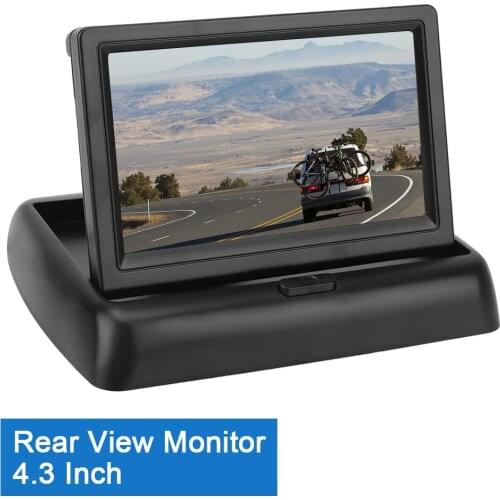 Universal 4.3" inch TFT LCD Rearview Monitor Car Rear View Monitors Reversing Parking System Kit Foldable
