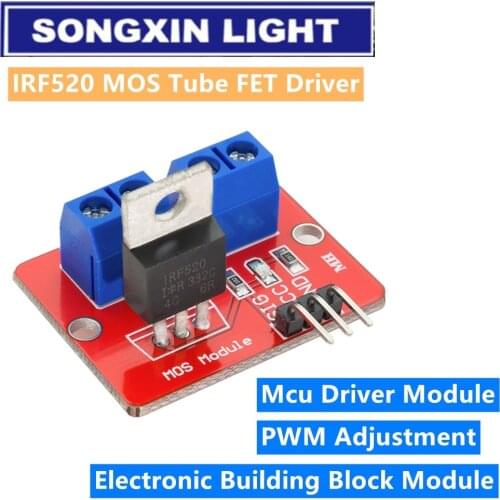 1PCS NEW 0-24V Top Mosfet Button IRF520 MOS Driver Module For Arduino MCU ARM Raspberry pi