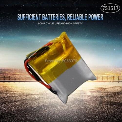 1pcs 3.7v 100mah 30C Helicopter Li-po battery 751517 for Cheerson CX-10 CX10 CX12 JJ820 V646 V676 JJ810 RC Quadcopter