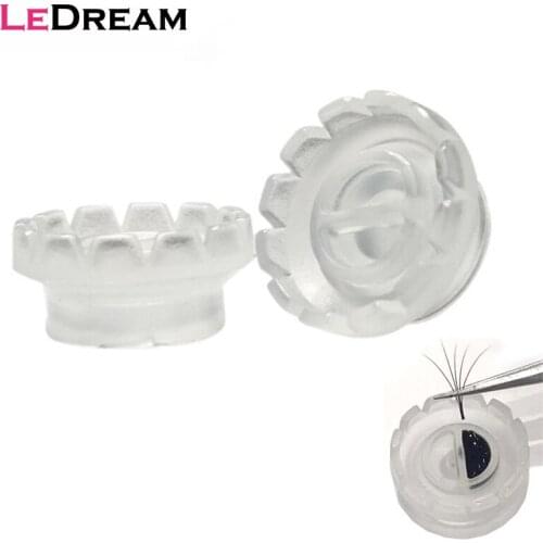 100pcs Eyelash Grafting Eyelash Blossom Cup Sun Flowering Glue Cup Tattoo Pigment Ink Cap Container Holder For Permanent Makeup