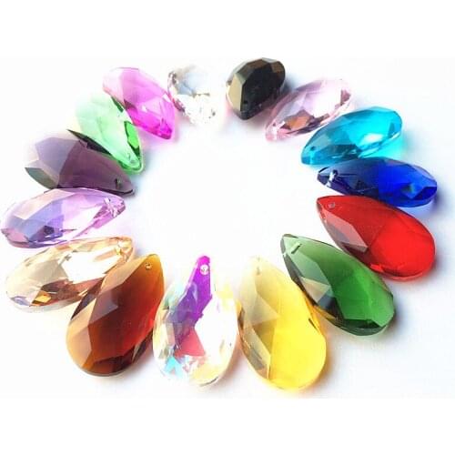 180pcs 38mm Mixed colors Glass Crystal Chandeliers Prisms Pendants Lustres Rainbow Lamp Lighting Hanging Drop parts decoration