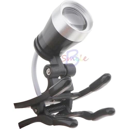 3W Dental Adjustable Brightness Clip On Clamp LED Head Light Lamp For Dental Loupes With Light Dental Instruments Tools
