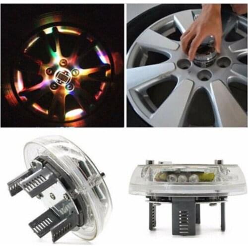 4 Options Flashing Modes 12 LED RGB Car Auto Solar Energy Flash Wheel Tire Light Lamp Decor Automatic Fast Charge