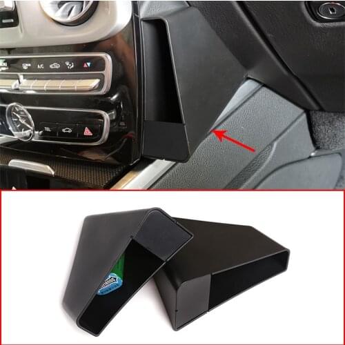 Car Central Control Storage Box Trims Phone Card Holder Cover Kit For Mercedes Benz G Class W463 2019-2020 Interior Accessories