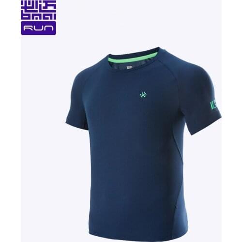 BMAI Running Short-sleeve T-shirts Men Gym Sports Clothing Round Neck Breathable Sweat-absorbent Marathon Jogging T-shirt Women