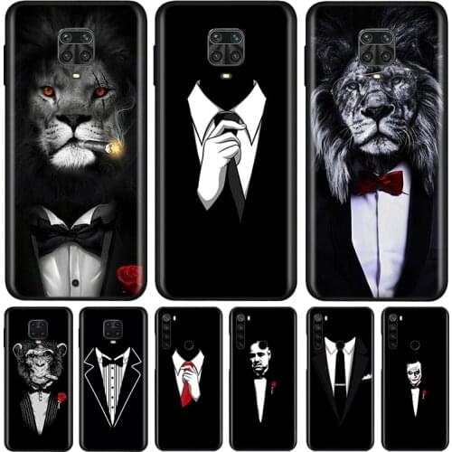 Man Suit Shirt Tie Silicone Cover For Xiaomi Redmi Note 9 9A 9C 9S Pro Max 8T 8 7 6 5 Pro 5A 4X 4 Prime Phone Case